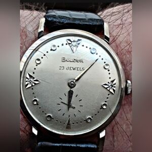 Vintage Bulova Beau Brummell Wristwatch 10k Gold Filled Real Diamond Markers ⌚